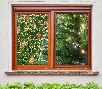 3D Christmas Tree 43012 Christmas Window Film Print Sticker Cling Stained Glass Xmas