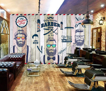 3D Cute Hairdresser 1432 Barber Shop Wall Murals Wallpaper AJ Wallpaper 2 