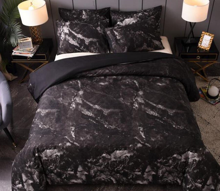 3D Black 8070 Bed Pillowcases Quilt