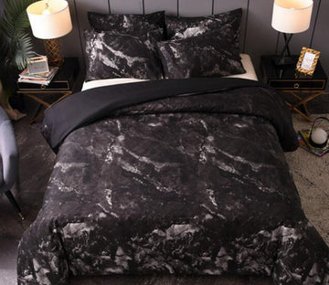 3D Black 8070 Bed Pillowcases Quilt