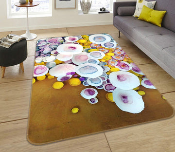3D Round Pattern 65026 Non Slip Rug Mat