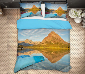 3D Waterside Mountain Peak 2133 Kathy Barefield Bedding Bed Pillowcases Quilt Quiet Covers AJ Creativity Home 