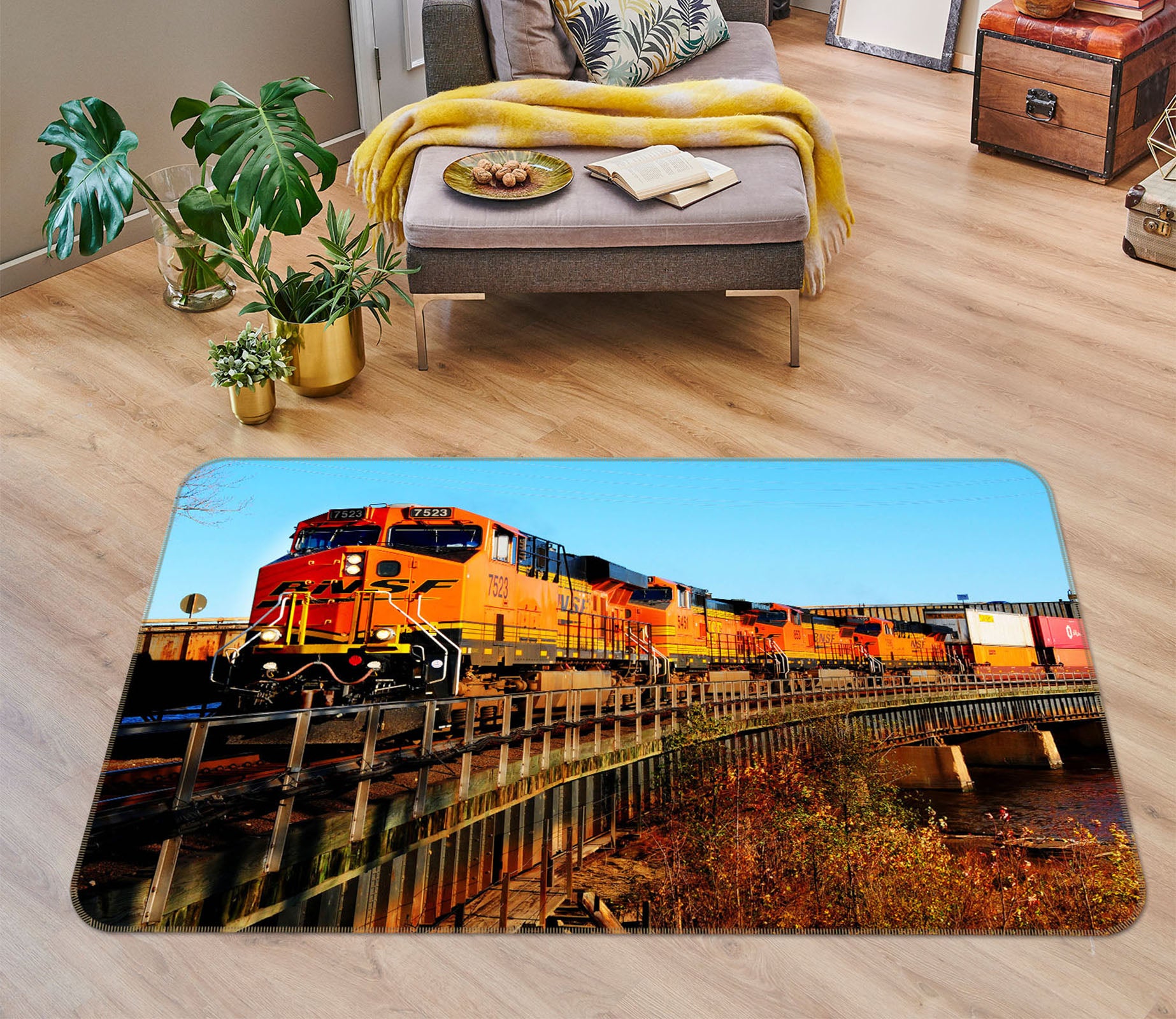 3D Train 68118 Vehicle Non Slip Rug Mat