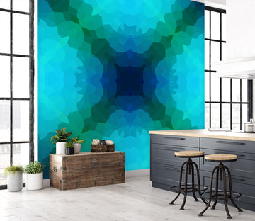 3D Shades Of Blue Green 70114 Shandra Smith Wall Mural Wall Murals