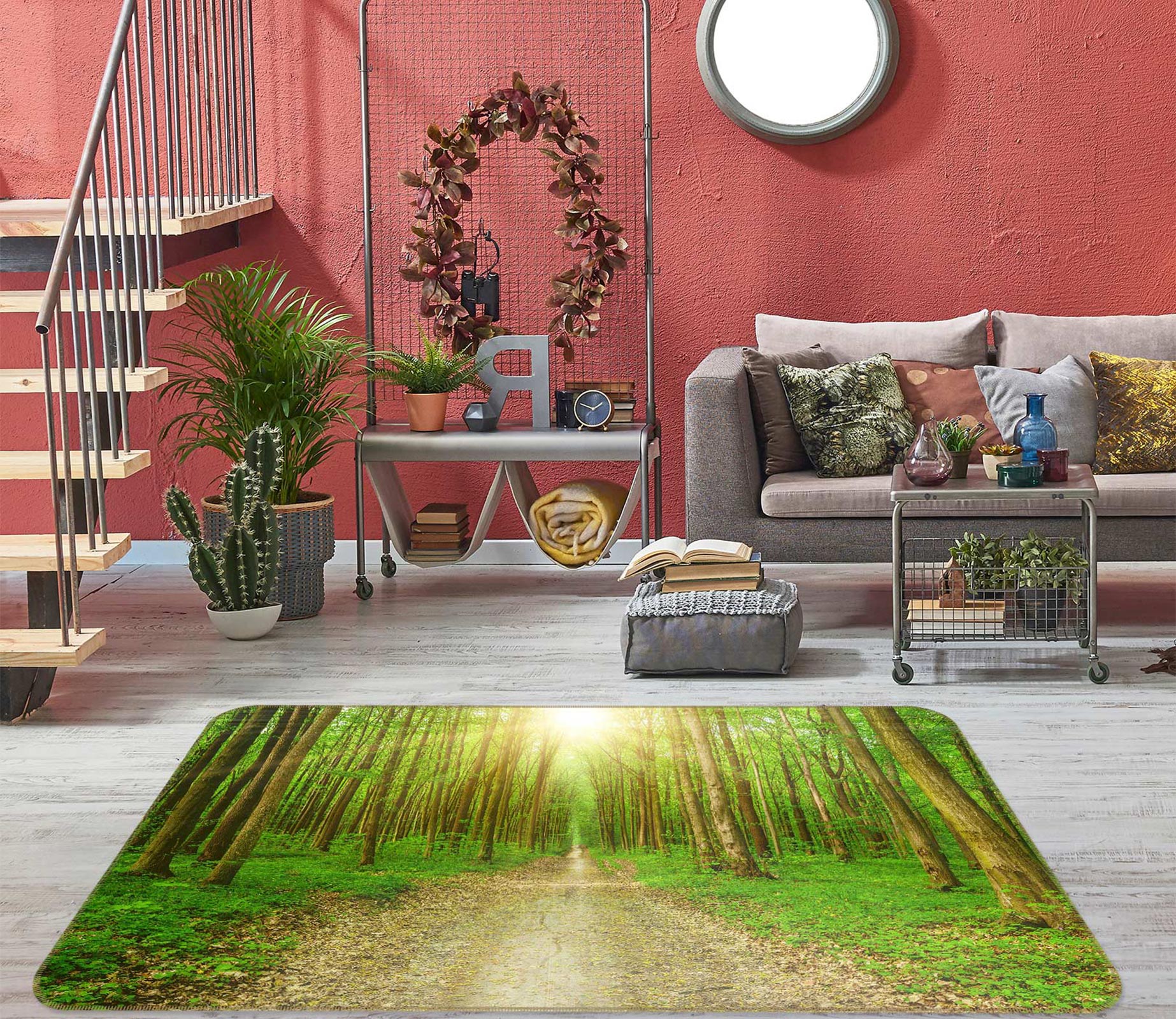 3D Forest Path 76235 Non Slip Rug Mat