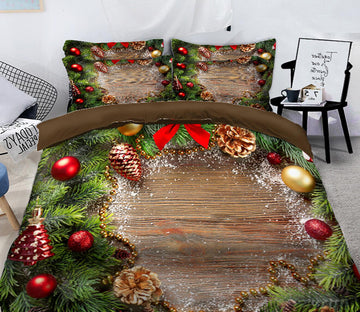 3D Christmas Tree Circle 45095 Christmas Quilt Duvet Cover Xmas Bed Pillowcases