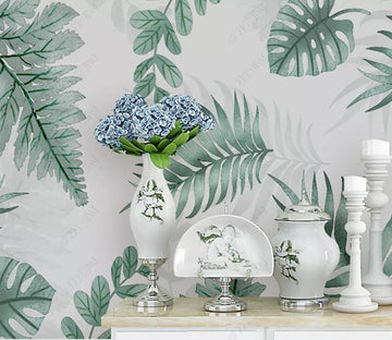 3D Green Leaf 1860 Wall Murals Wallpaper AJ Wallpaper 2 