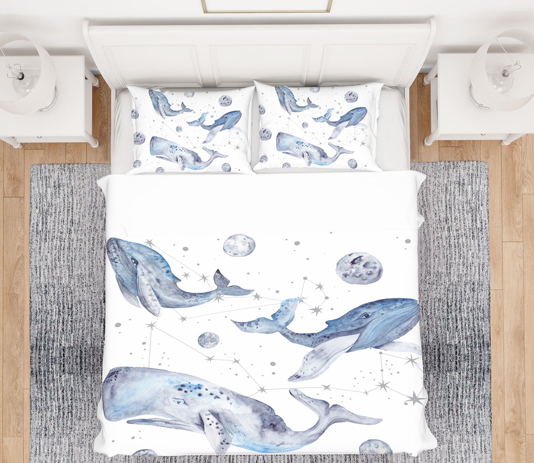 3D Whale Planet 12084 Bed Pillowcases Quilt