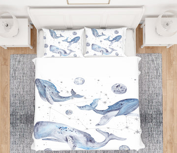 3D Whale Planet 12084 Bed Pillowcases Quilt