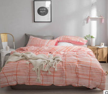 3D Orange Lines 20253 Bed Pillowcases Quilt