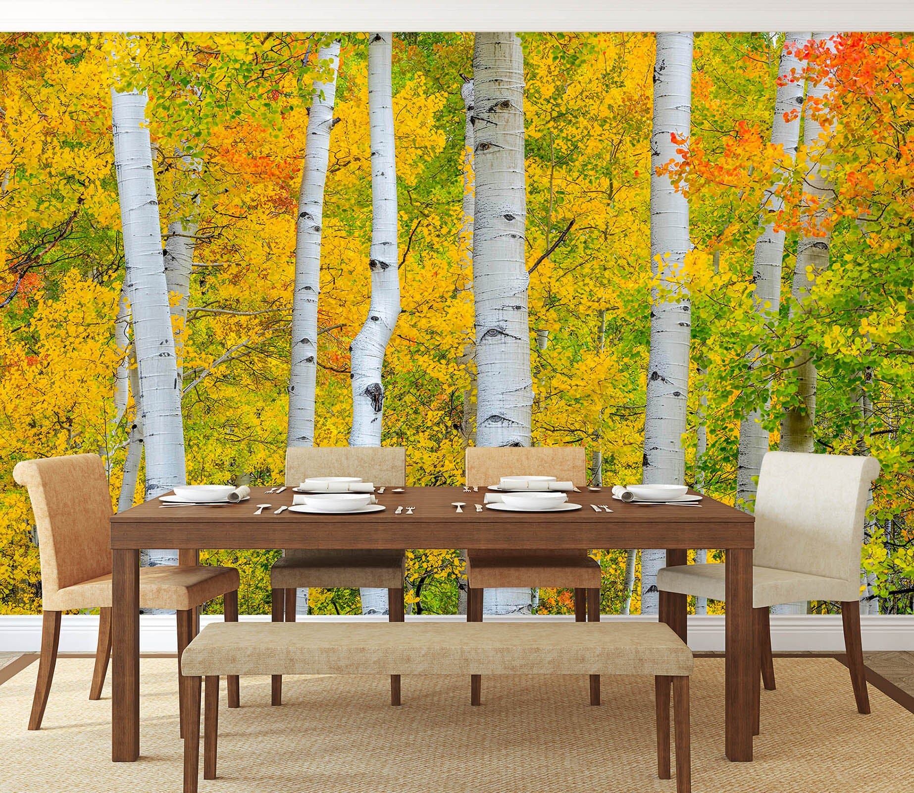 3D Autumn Forest 1439 Marco Carmassi Wall Mural Wall Murals Wallpaper AJ Wallpaper 2 