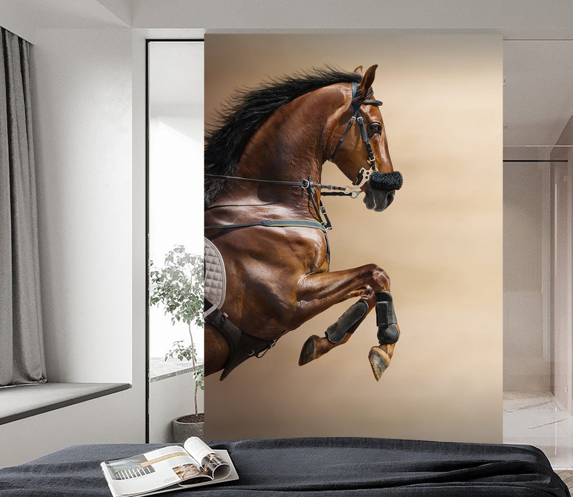3D Horse Jumping 104 Wall Murals Wallpaper AJ Wallpaper 2 