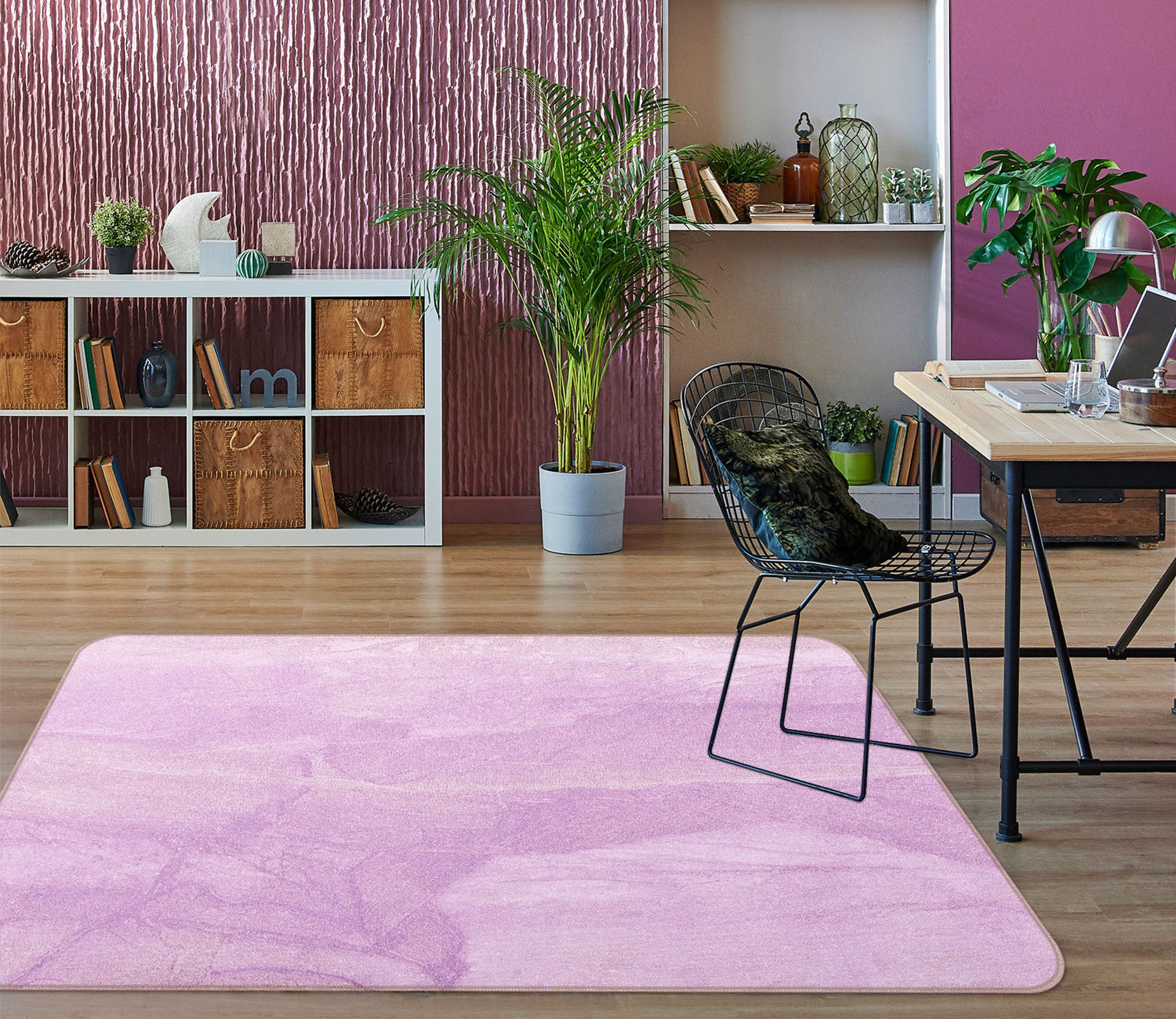 3D Light Purple 31061 Non Slip Rug Mat