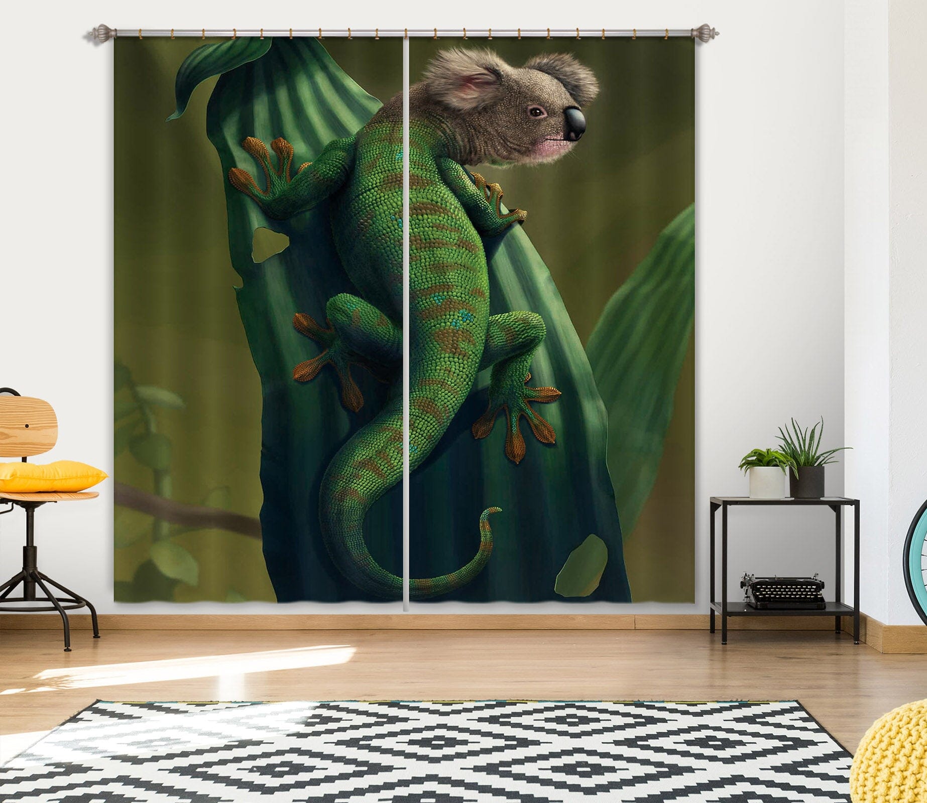 3D Gekoala 038 Vincent Hie Curtain Curtains Drapes Curtains AJ Creativity Home 