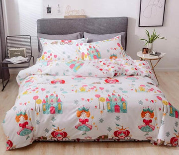 3D Castle Queen 5001 Bed Pillowcases Quilt