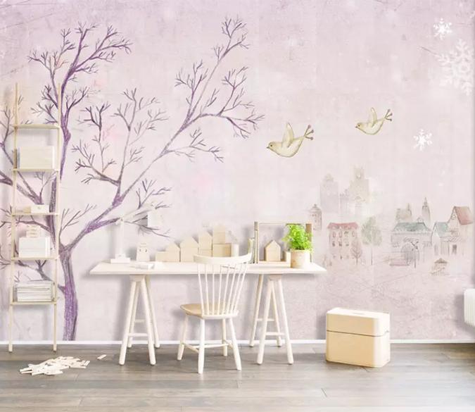 3D Cute bird 090 Wall Murals Wallpaper AJ Wallpaper 2 