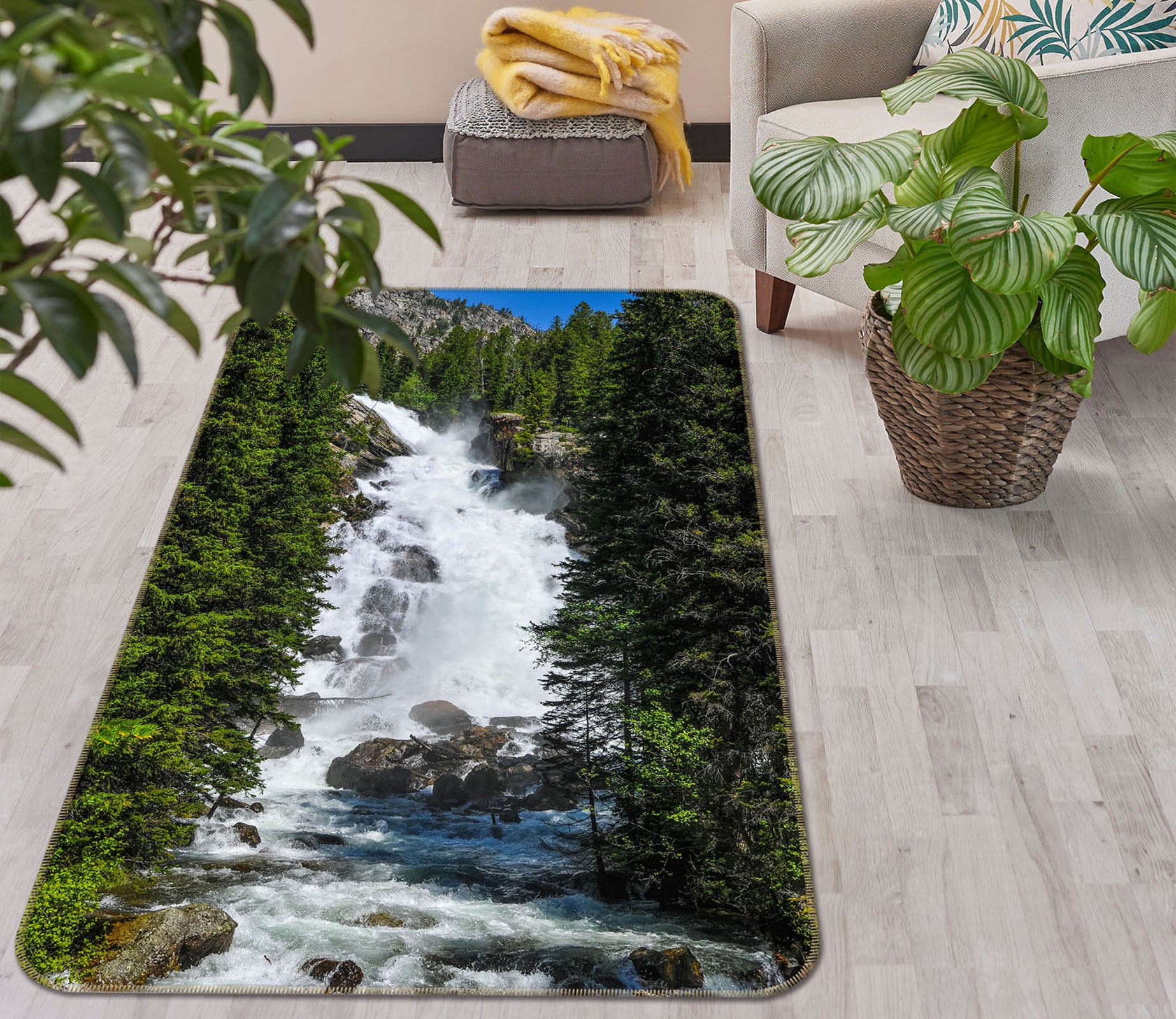 3D Tree Waterfall 26180 Non Slip Rug Mat