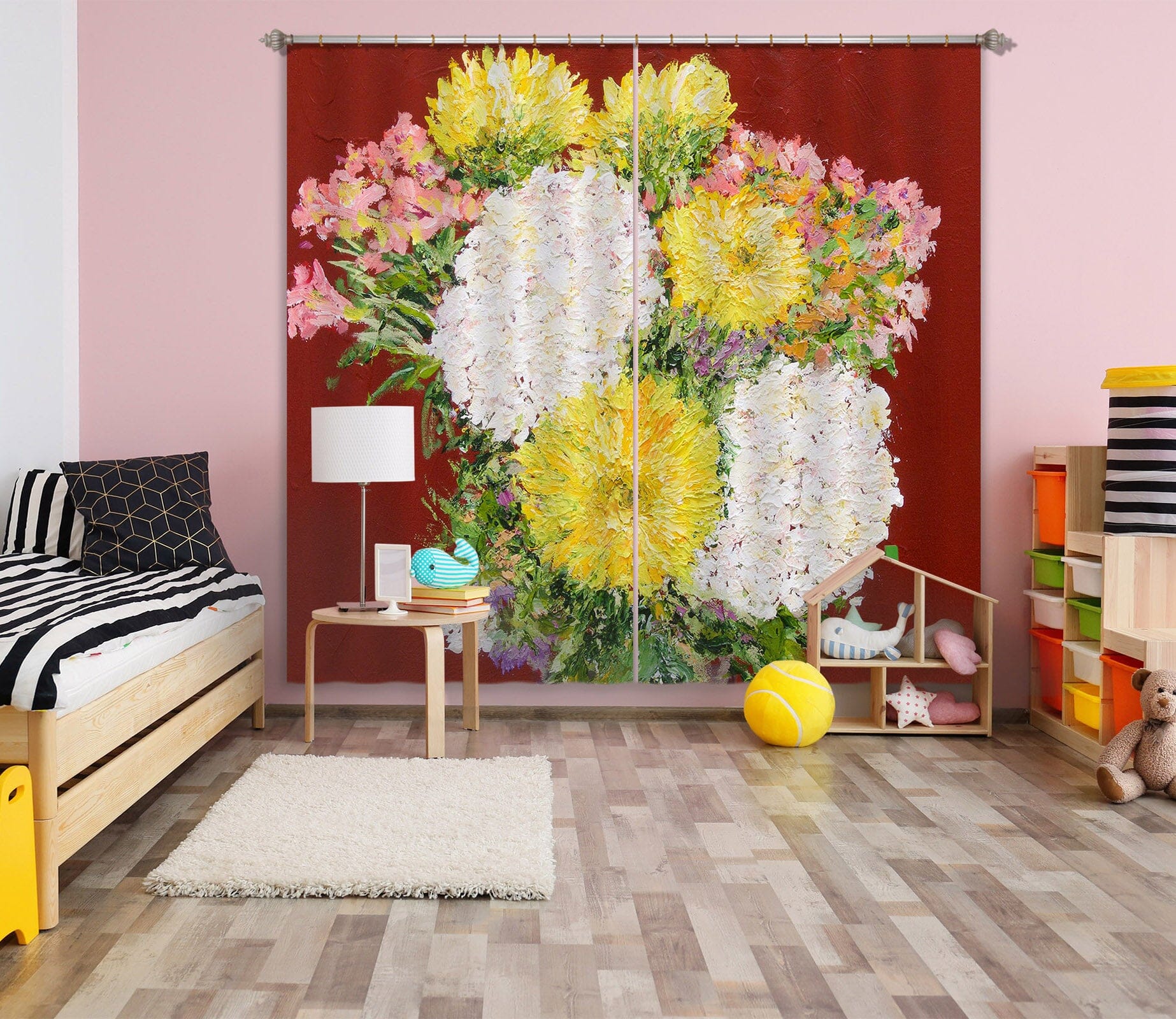 3D Bouquet 210 Allan P. Friedlander Curtain Curtains Drapes Curtains AJ Creativity Home 