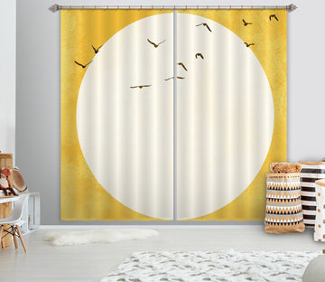 3D Flying Bird 064 Boris Draschoff Curtain Curtains Drapes Curtains AJ Creativity Home 