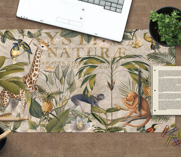 3D Bird Leaves Animal 5240 Andrea Haase Desk Mat