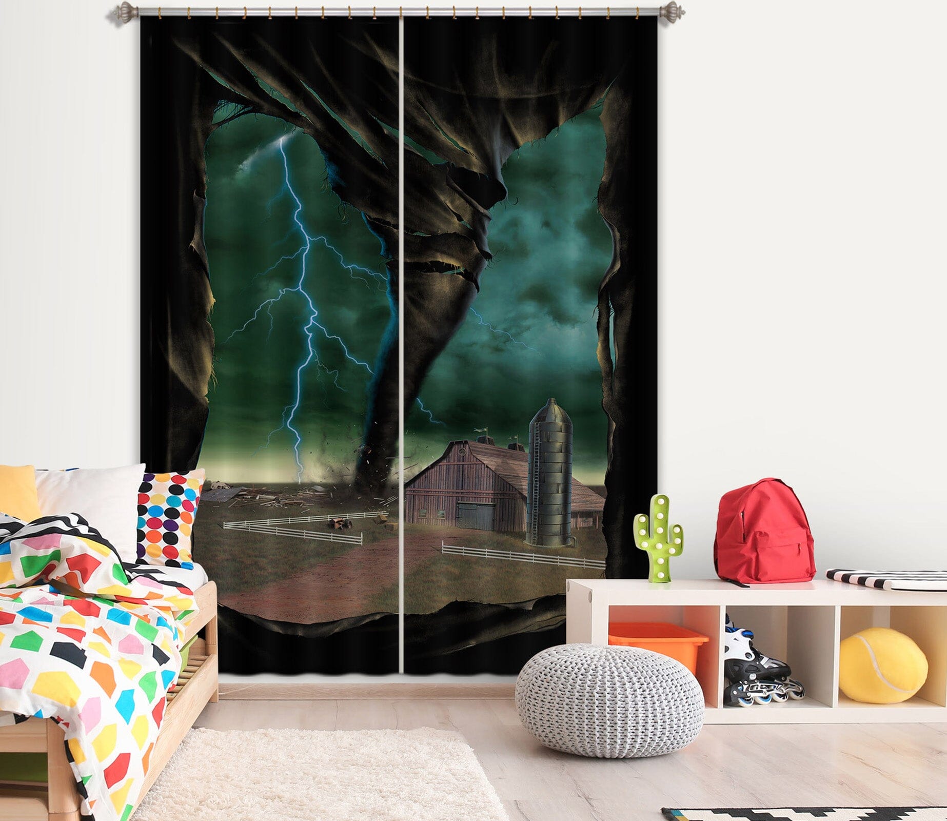 3D Tornado Breakthrough 084 Vincent Hie Curtain Curtains Drapes Curtains AJ Creativity Home 