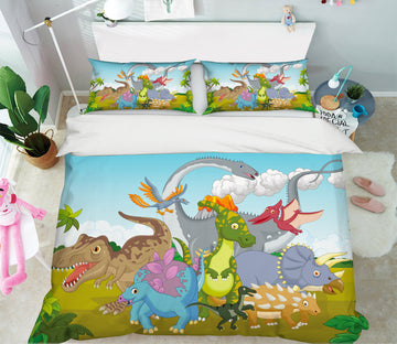 3D Dinosaur 13018 Bed Pillowcases Quilt