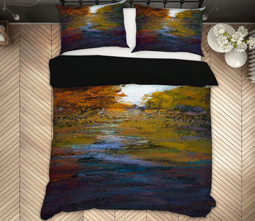 3D Tree River Pattern 1043 Michael Tienhaara Bedding Bed Pillowcases Quilt