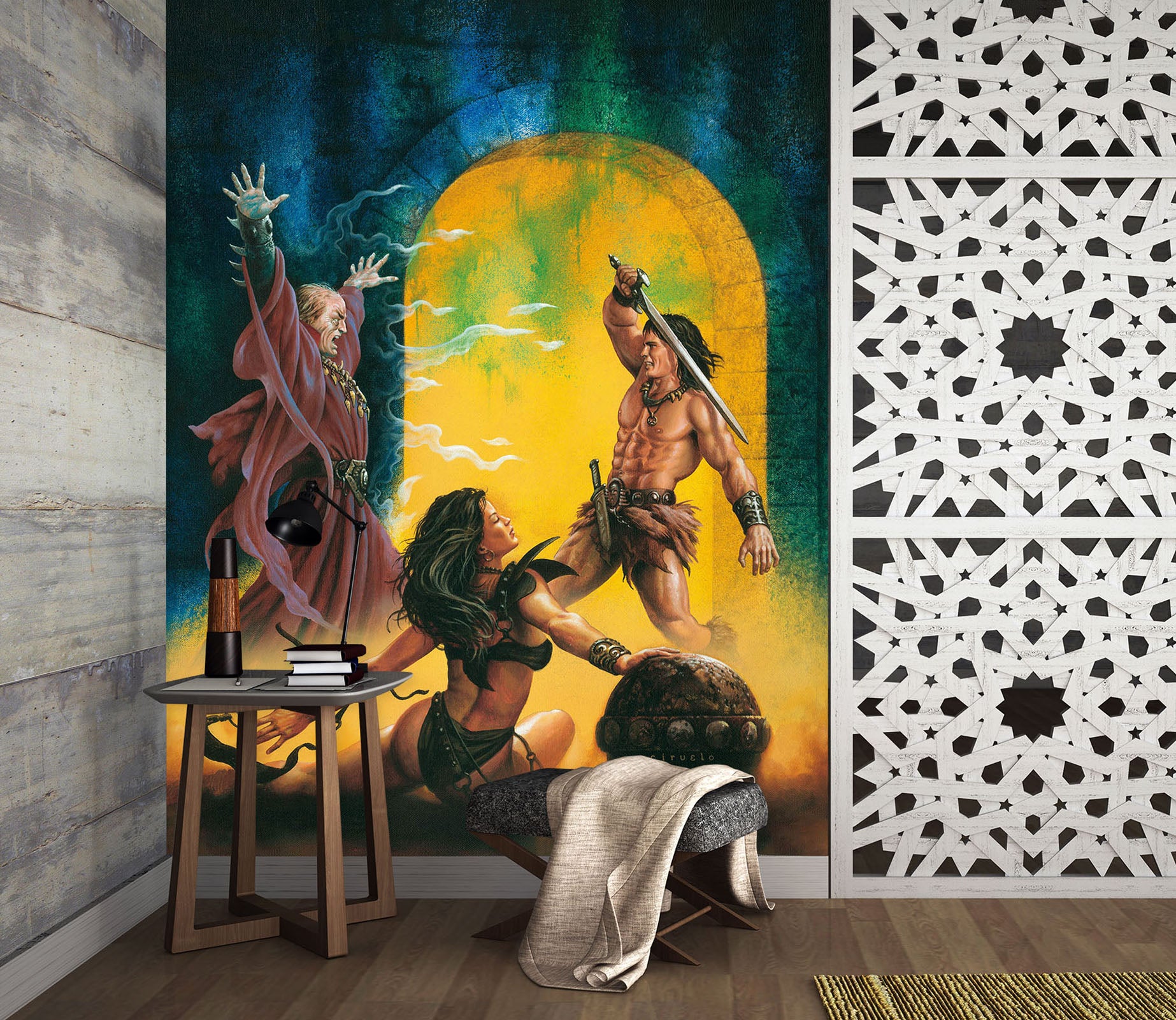 3D Arch Warrior 7106 Ciruelo Wall Mural Wall Murals