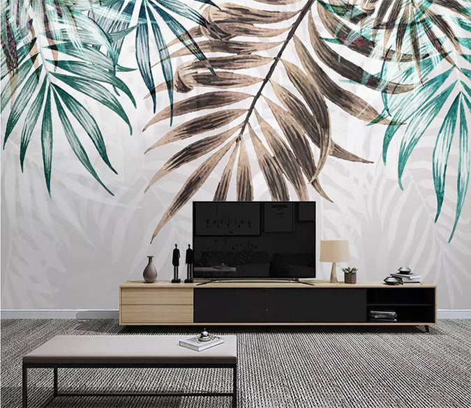 3D Green Leaf 1547 Wall Murals Wallpaper AJ Wallpaper 2 