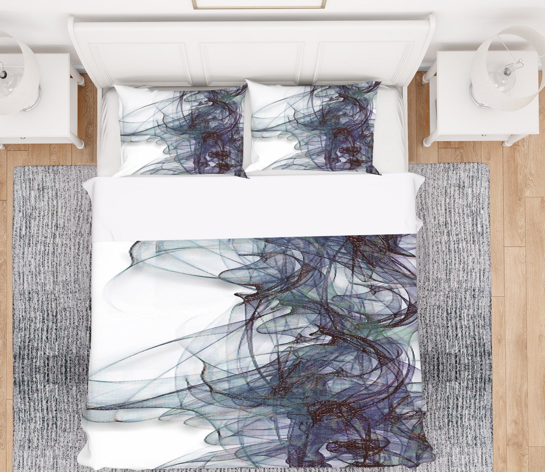 3D Black Smoke 12120 Bed Pillowcases Quilt
