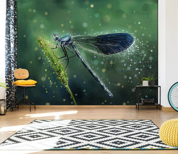 3D Blue Dragonfly 332 Wall Murals Wallpaper AJ Wallpaper 2 