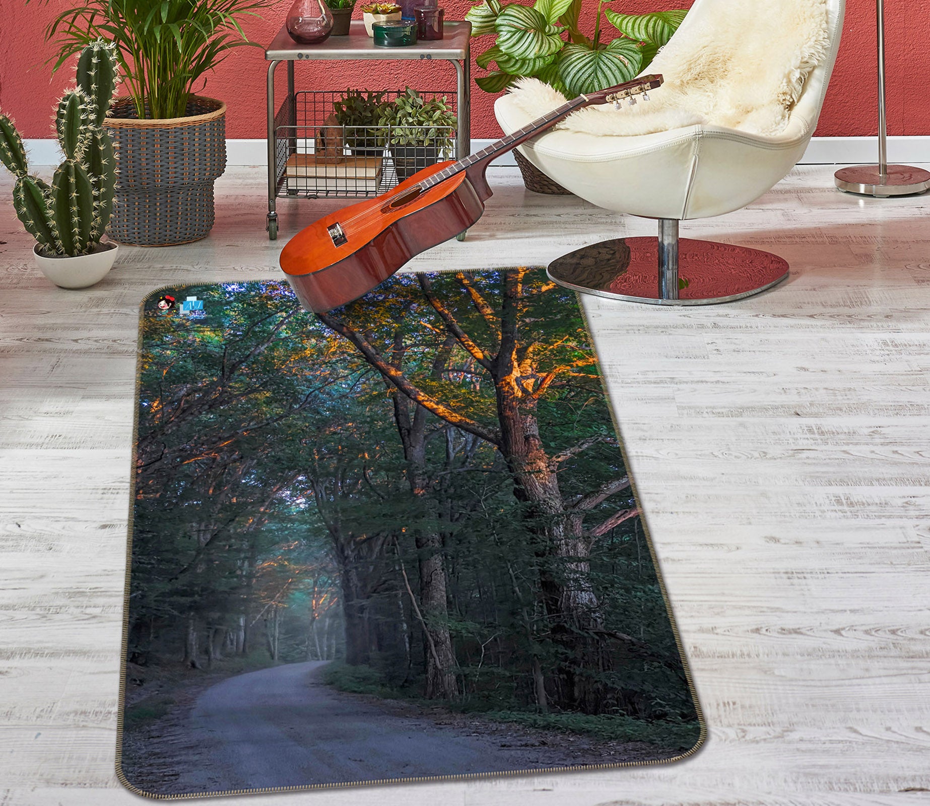 3D Trees 85094 Jerry LoFaro Rug Non Slip Rug Mat