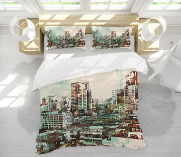 3D Graffiti Building 029 Bed Pillowcases Quilt
