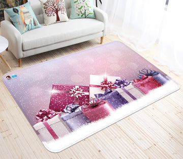 3D Gift Box 65201 Christmas Non Slip Rug Mat Xmas