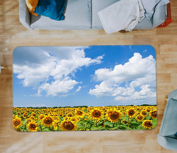 3D Sunflower Sky 29189 Non Slip Rug Mat