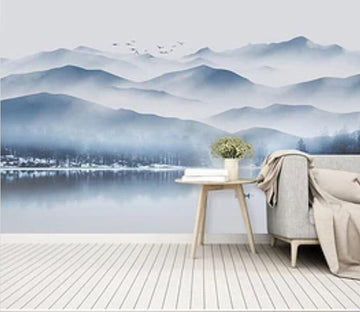3D Misty Valley 974 Wall Murals Wallpaper AJ Wallpaper 2 