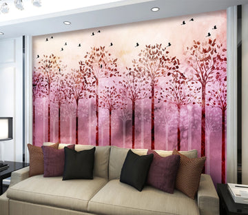 3D Purple Forest WC208 Wall Murals