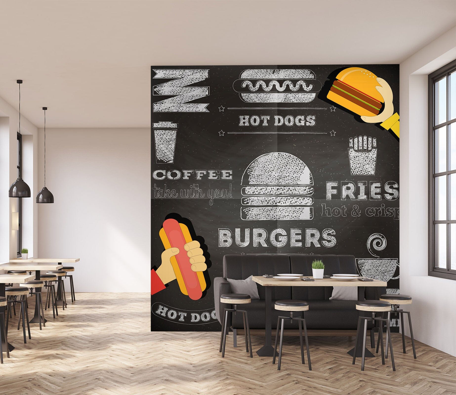 3D Hamburger 1007 Wall Murals Wallpaper AJ Wallpaper 2 