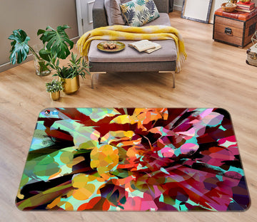 3D Colored Flowers 19156 Shandra Smith Rug Non Slip Rug Mat