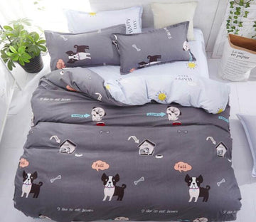 3D Dog 7164 Bed Pillowcases Quilt