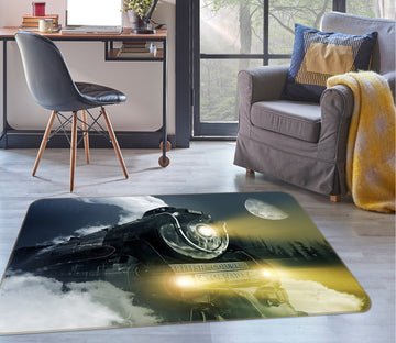 3D Moon Steam Train 68099 Vehicle Non Slip Rug Mat