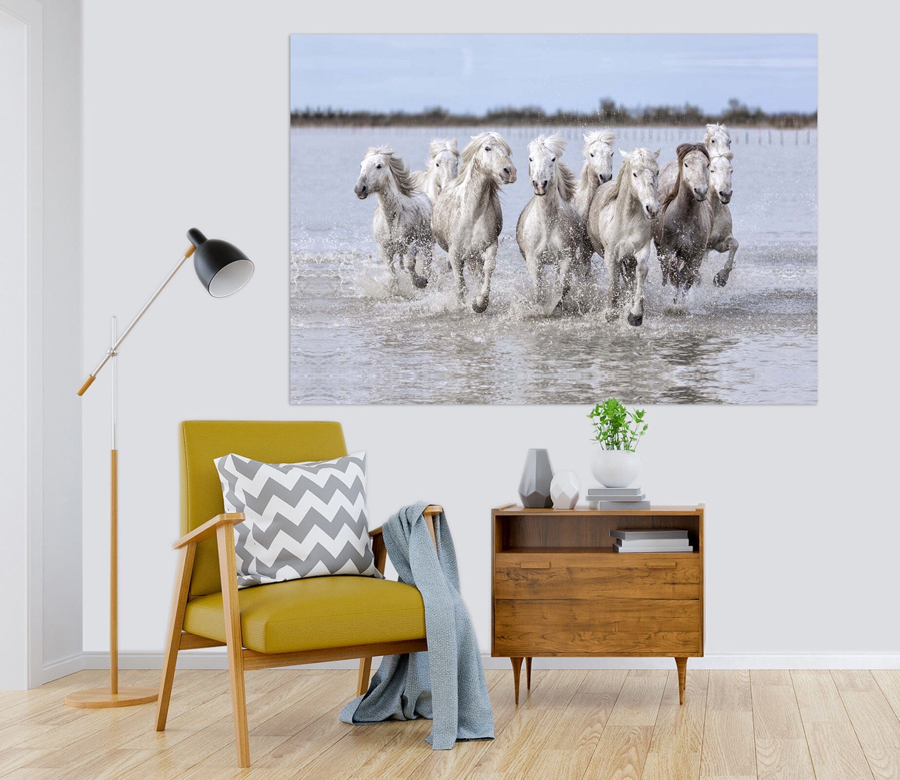 3D White Horse 128 Marco Carmassi Wall Sticker Wallpaper AJ Wallpaper 2 