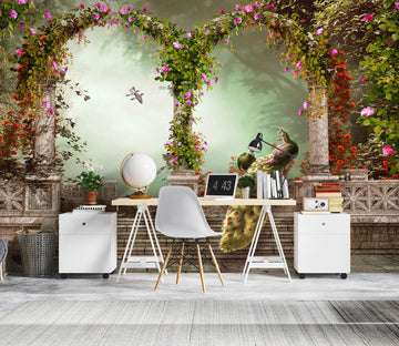 3D Arch Peacock 1109 Wall Murals