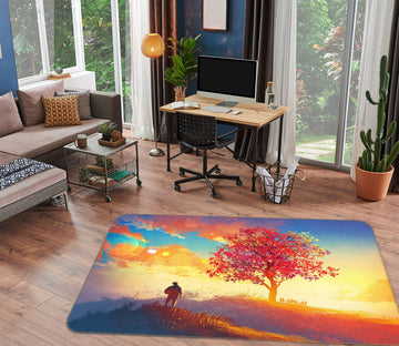 3D Hillside Tree 77122 Non Slip Rug Mat
