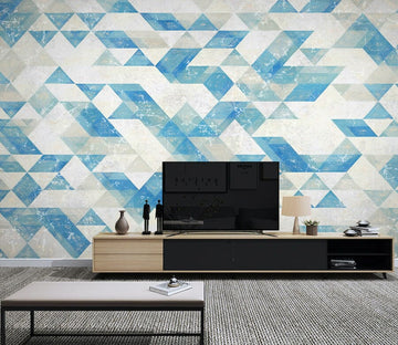 3D Blue Geometry WG047 Wall Murals Wallpaper AJ Wallpaper 2 