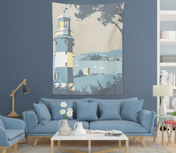 3D Blue Lighthouse 5358 Steve Read Tapestry Hanging Cloth Hang