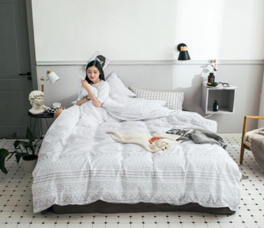 3D White Totem 14142 Bed Pillowcases Quilt