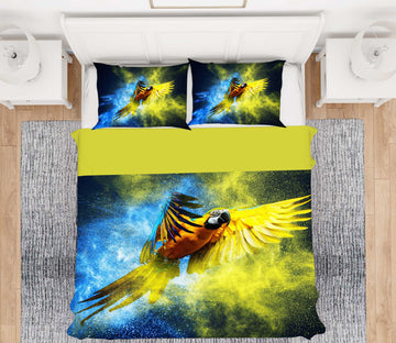 3D Parrot 12062 Bed Pillowcases Quilt