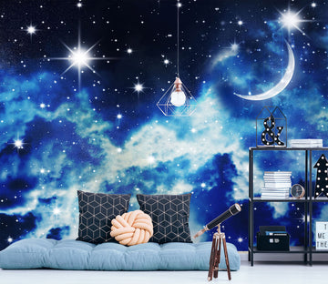 3D Galaxy Moon 1013 Wall Murals