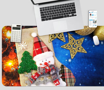 3D Snowman Pentagram 51257 Christmas Desk Mat Xmas